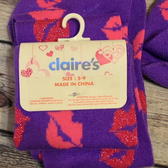 "Kiss Me" knee high socks, set of 5 NWT - Picture 3 of 3